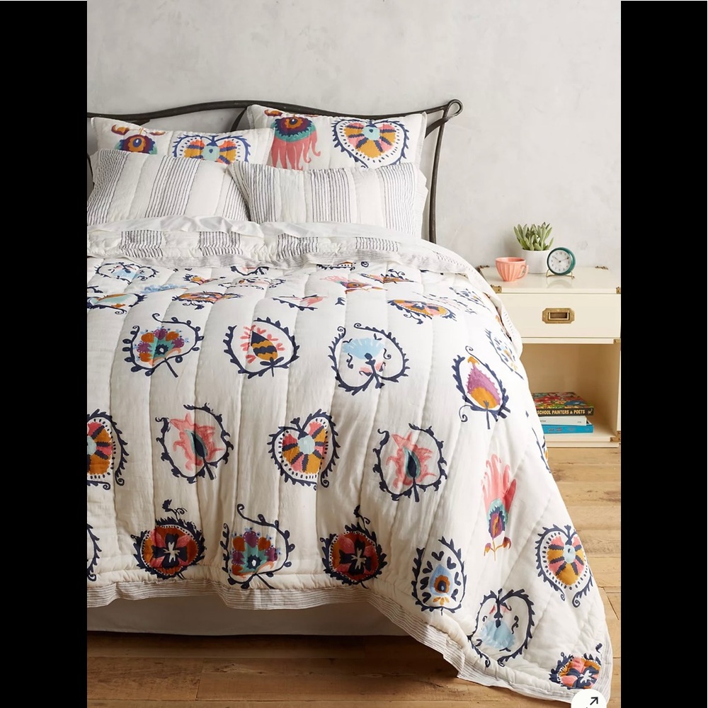 Anthropologie Jovana quilt and shams
